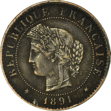 Coin, France, Cérès, Centime, 1891, Paris, VF(30-35), Bronze, KM:826.1