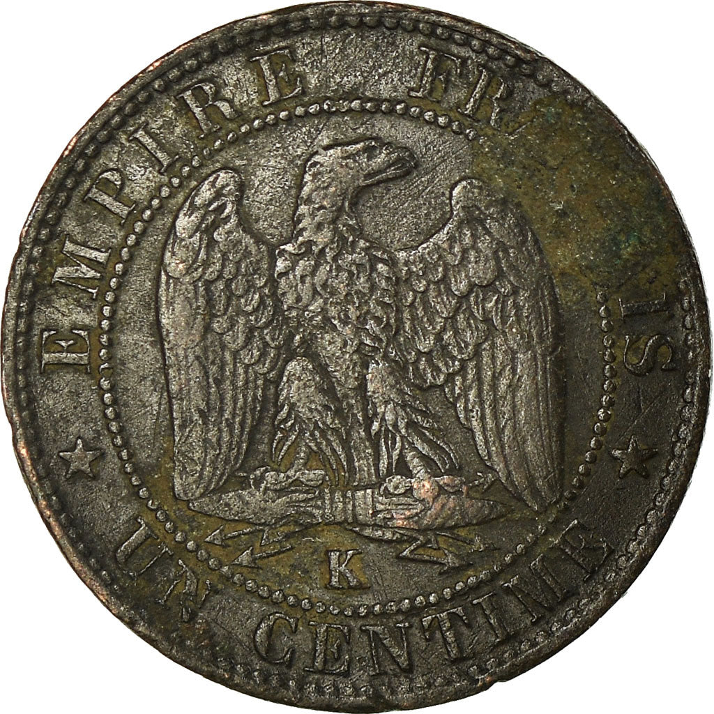 Munten, Frankrijk, Napoleon III, Napoléon III, Centime, 1856, Bordeaux, FR+