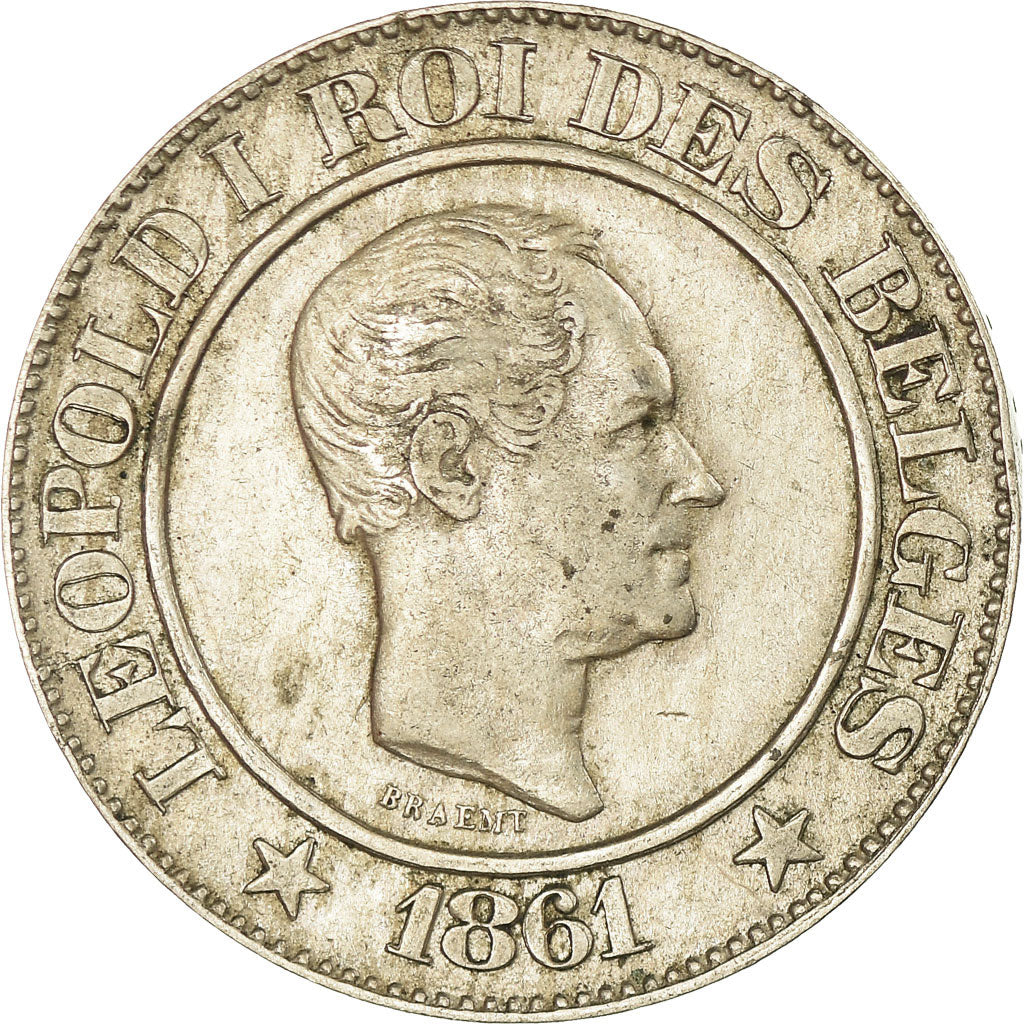Coin, Belgium, Leopold I, 20 Centimes, 1861, EF(40-45), Copper-nickel, KM:20