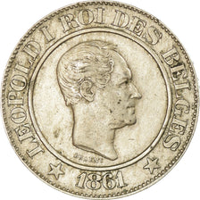 Coin, Belgium, Leopold I, 20 Centimes, 1861, EF(40-45), Copper-nickel, KM:20