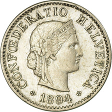 Coin, Switzerland, 5 Rappen, 1894, Bern, EF(40-45), Copper-nickel, KM:26