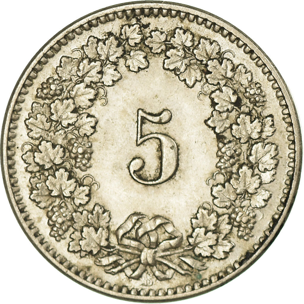 Coin, Switzerland, 5 Rappen, 1894, Bern, EF(40-45), Copper-nickel, KM:26