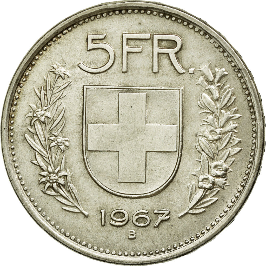 Monnaie, Suisse, 5 Francs, 1967, Bern, SUP+, Argent, KM:40