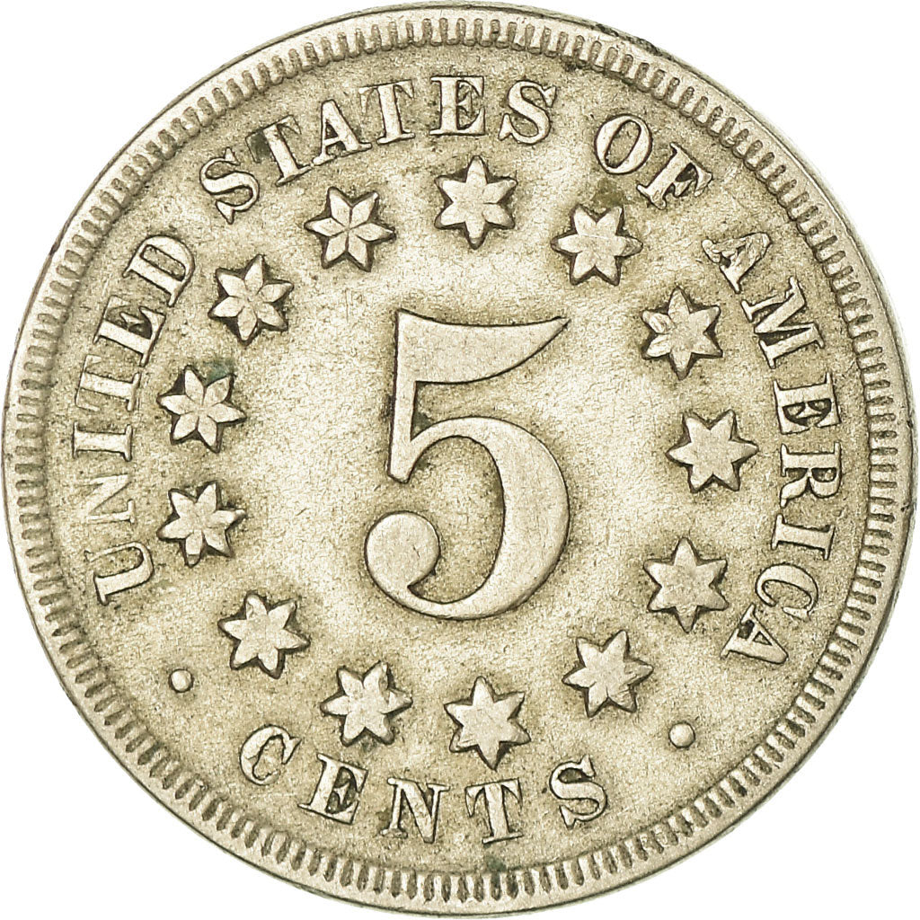 Coin, United States, Shield Nickel, 5 Cents, 1869, U.S. Mint, Philadelphia