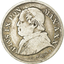 Moneda, Estados italianos, PAPAL STATES, Pius IX, 10 Soldi, 50 Centesimi, 1866