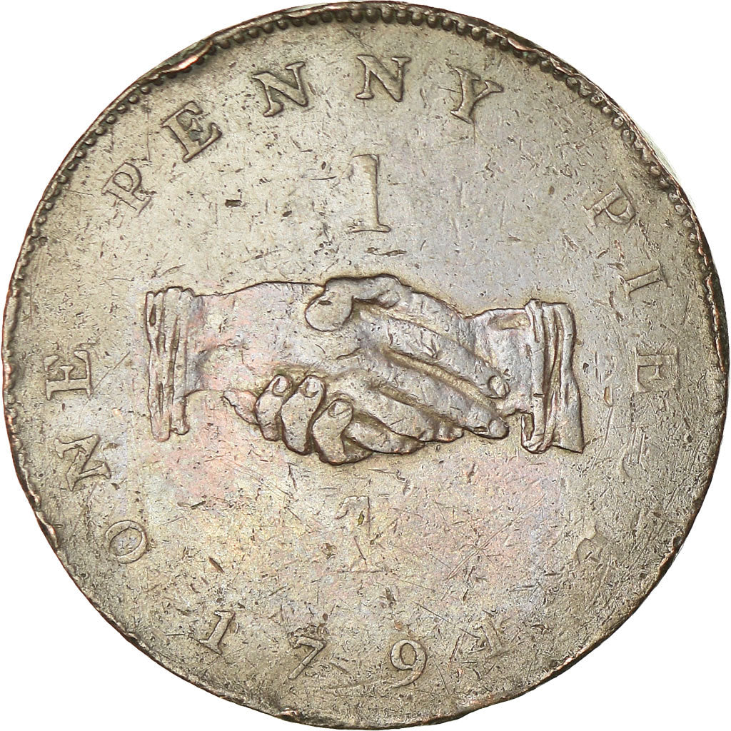 Münze, Sierra Leone, Penny, 1791, S+, Bronze, KM:2.1
