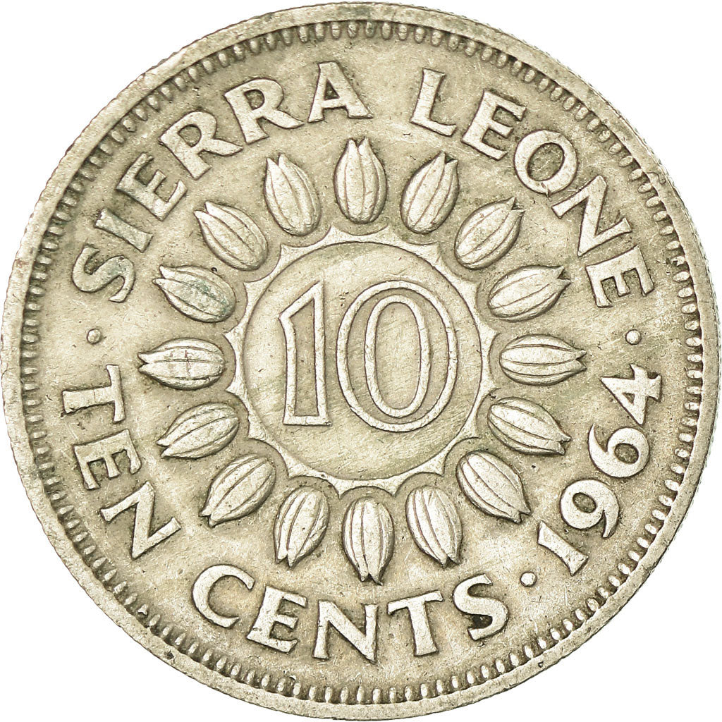 Coin, Sierra Leone, 10 Cents, 1964, British Royal Mint, EF(40-45)
