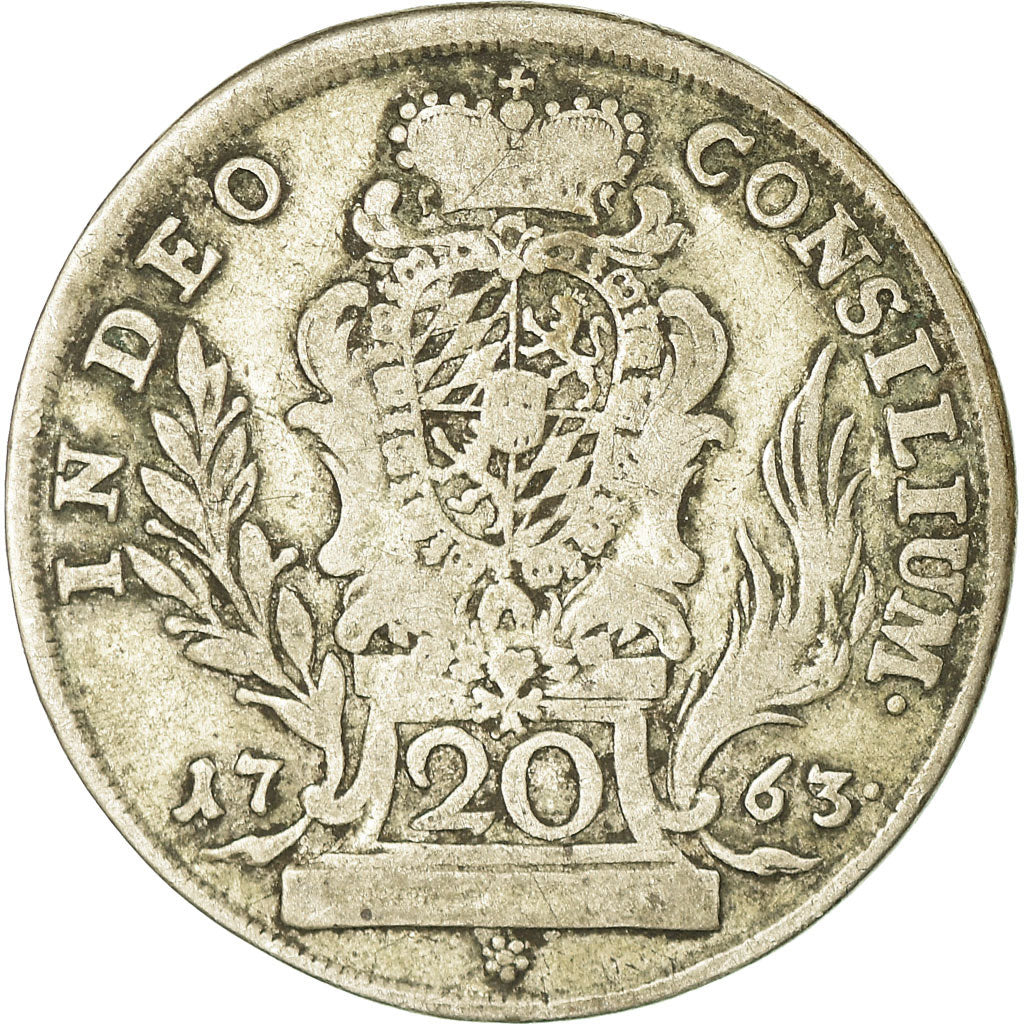 Monnaie, Etats allemands, BAVARIA, Maximilian III, Josef, 20 Kreuzer, 1763