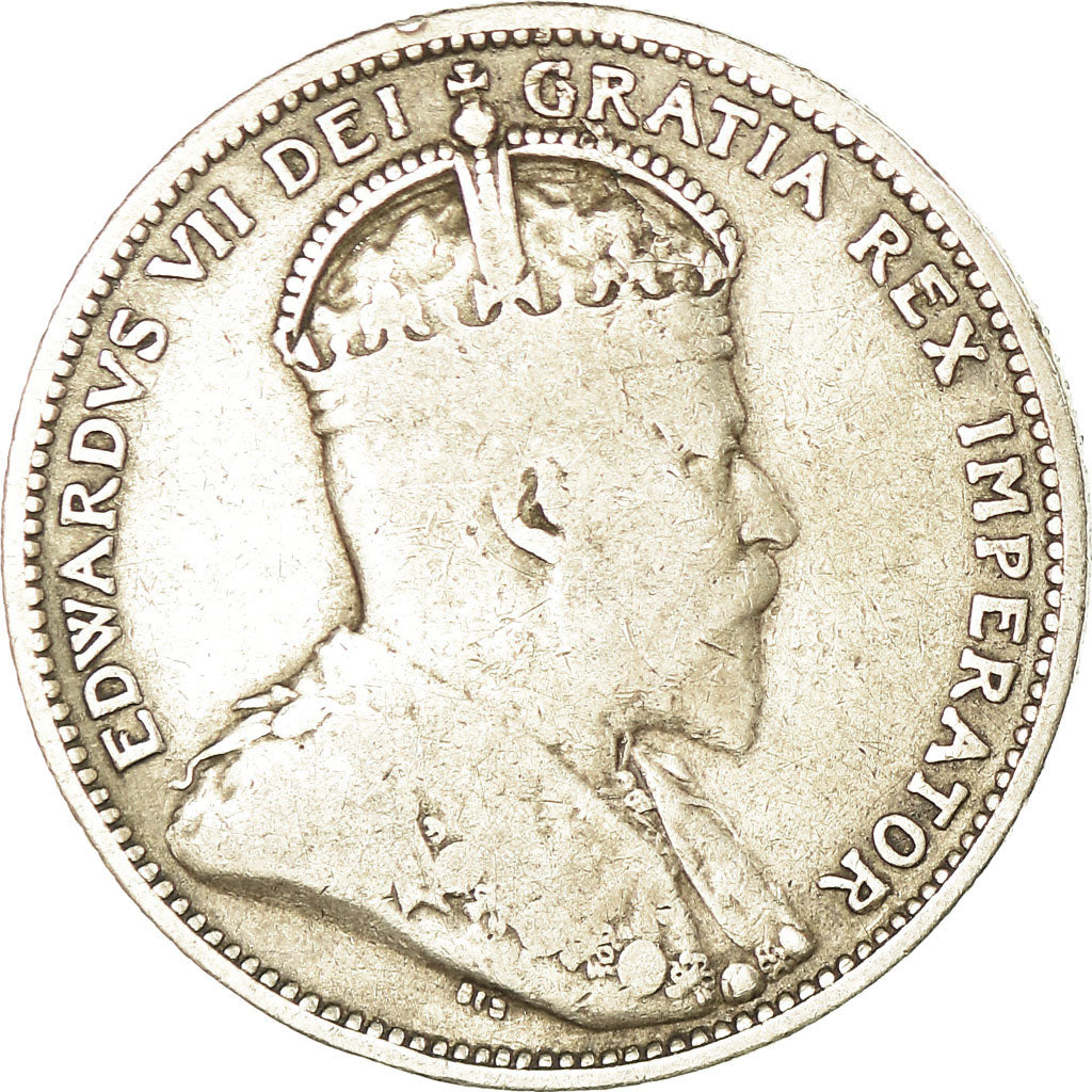 Coin, Canada, Edward VII, 25 Cents, 1908, Royal Canadian Mint, Ottawa