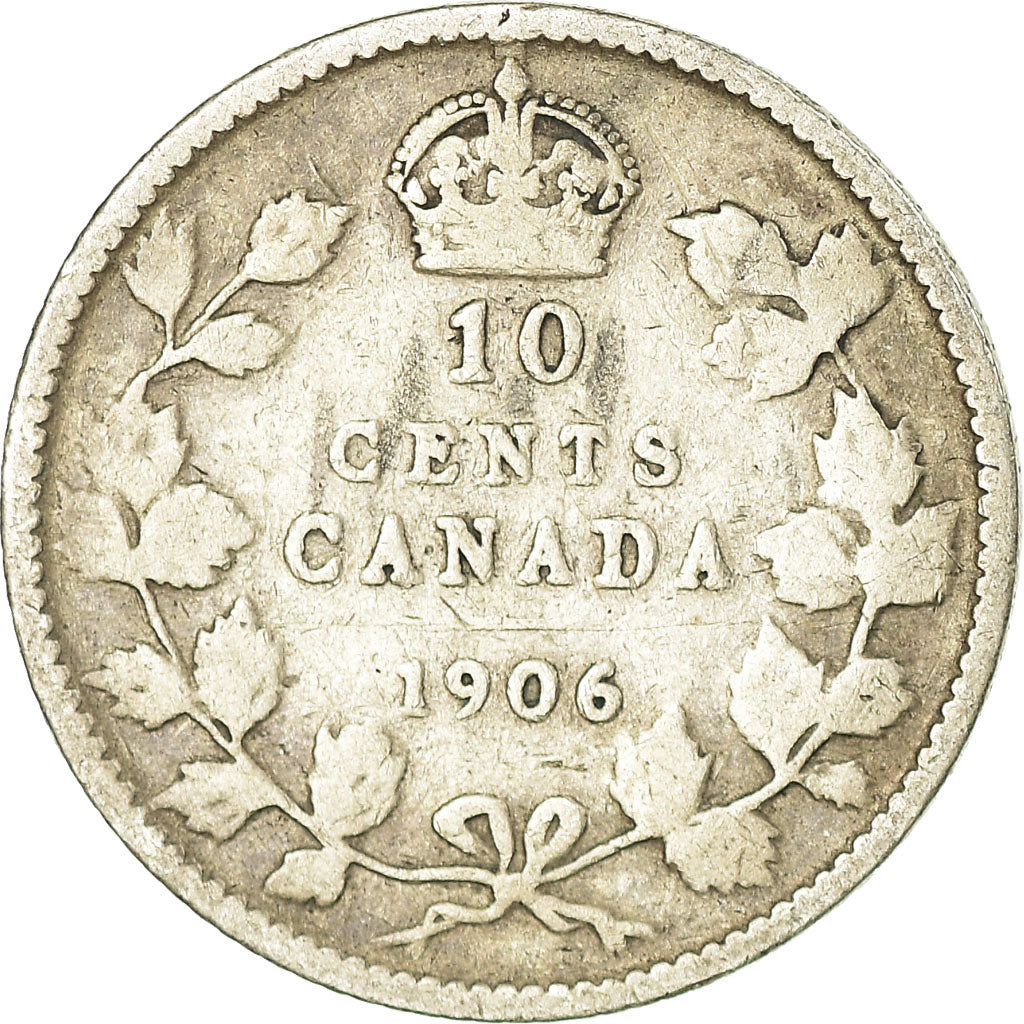 Coin, Canada, Edward VII, 10 Cents, 1906, Royal Canadian Mint, Ottawa