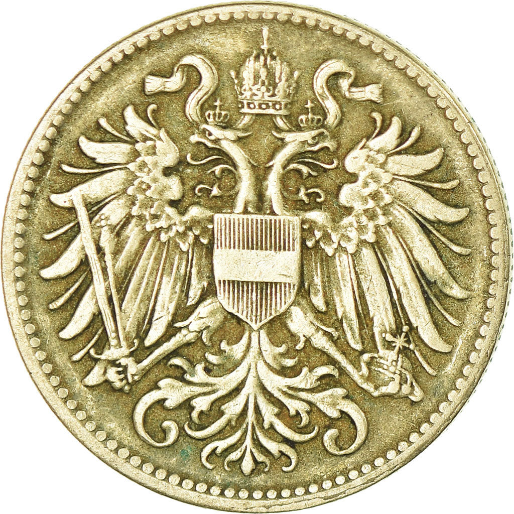 Monnaie, Autriche, Franz Joseph I, 10 Heller, 1916, TB+, Copper-Nickel-Zinc