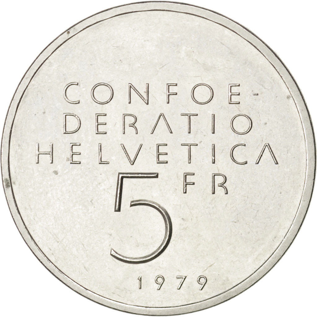 Svizzera, 5 Francs, 1979, Bern, BB+, Rame-nichel, KM:58