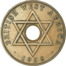 Monnaie, BRITISH WEST AFRICA, Elizabeth II, Penny, 1958, TTB, Bronze, KM:33