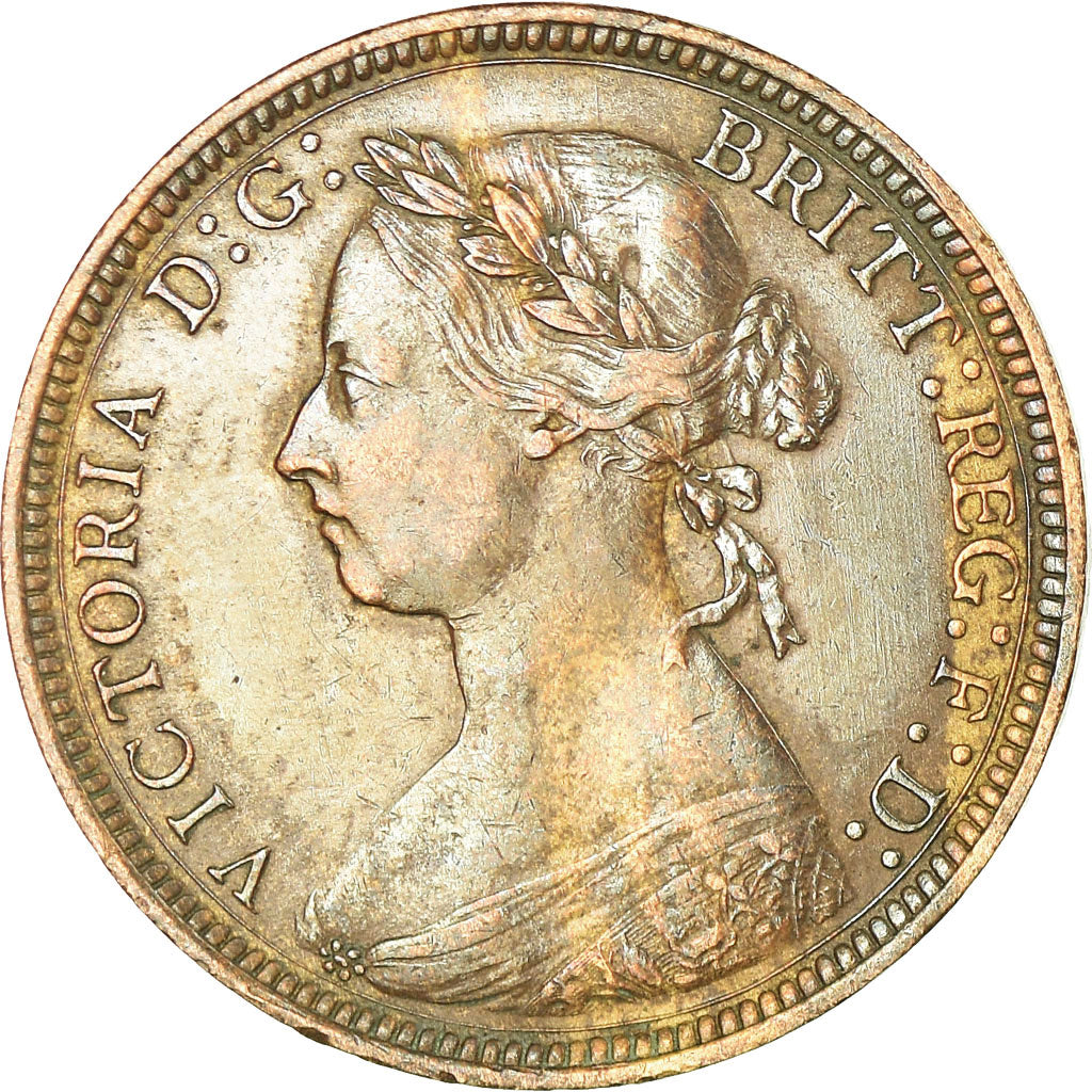 Coin, Great Britain, Victoria, 1/2 Penny, 1887, EF(40-45), Bronze, KM:754