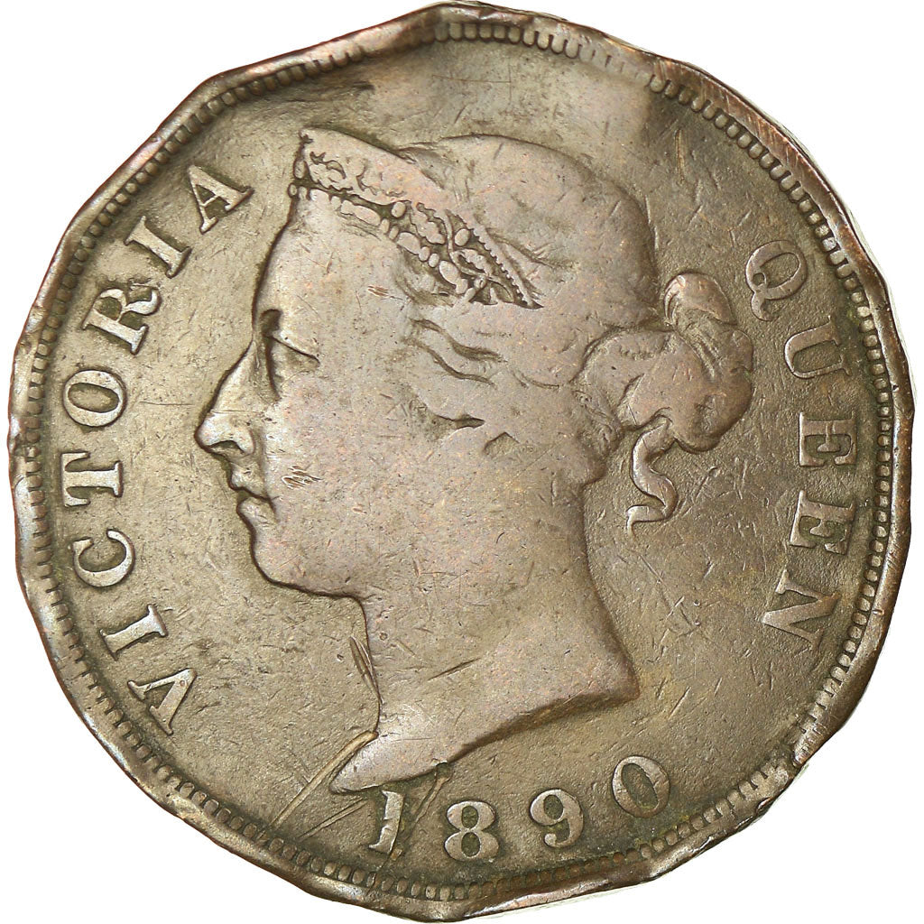 Moneta, Cypr, Piastre, 1890, VF(20-25), Bronze, KM:3.2