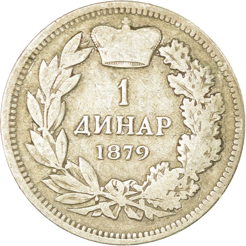 Coin, Serbia, Milan I, Dinar, 1879, VF(20-25), Silver, KM:10