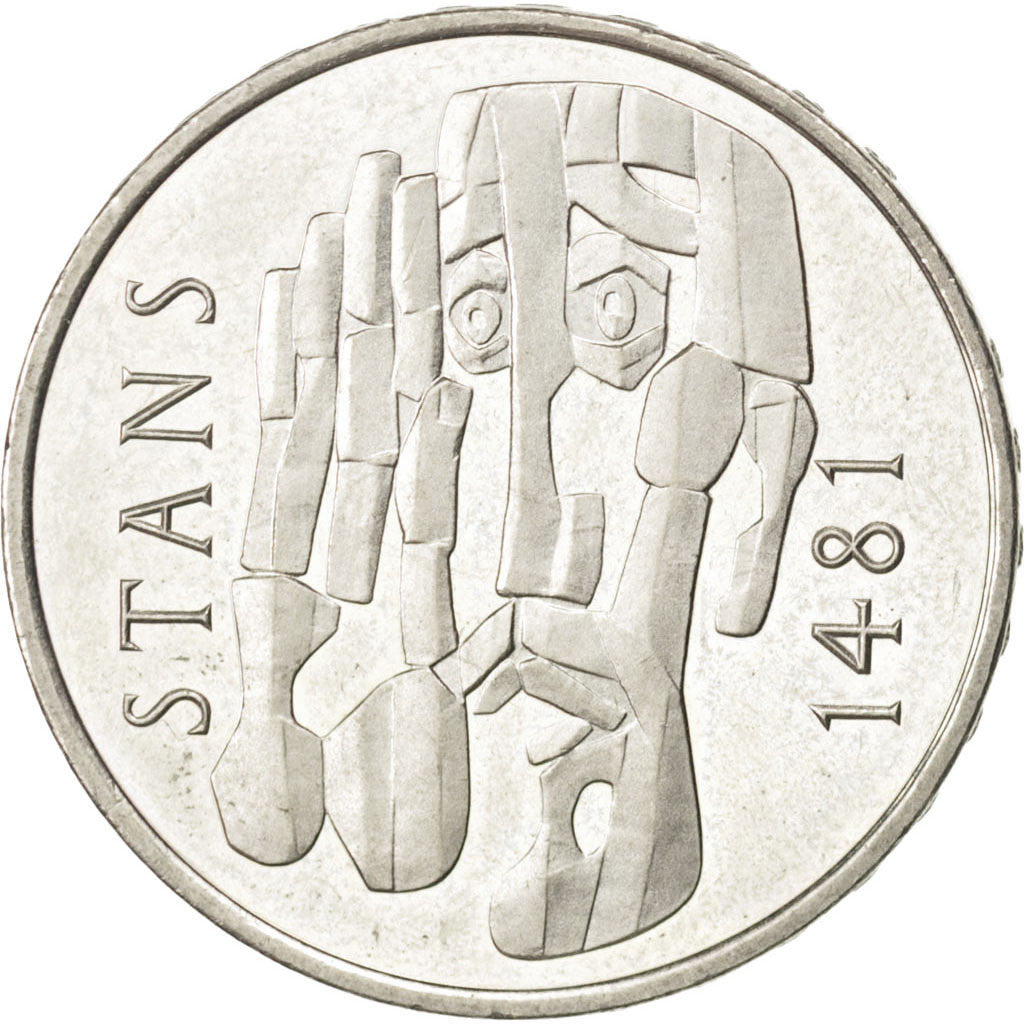 SWITZERLAND, 5 Francs, 1981, Bern, KM #60, AU(55-58), Copper-Nickel, 31.45,...