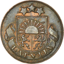 Moneta, Łotwa, Santims, 1924, EF(40-45), Bronze, KM:1