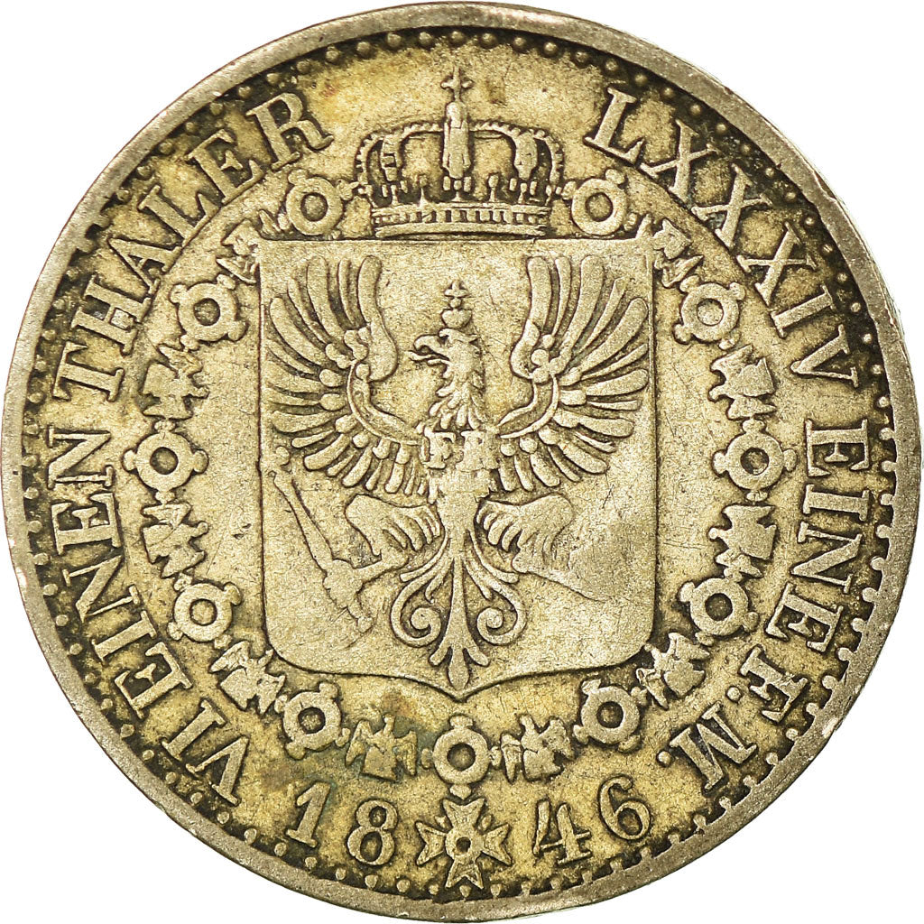 Coin, German States, PRUSSIA, Friedrich Wilhelm IV, 1/6 Thaler, 1846, Berlin