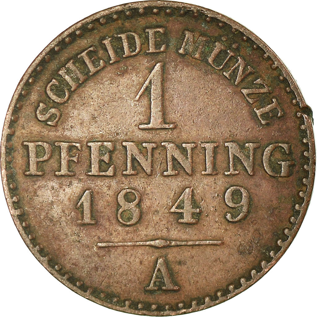 Coin, German States, PRUSSIA, Friedrich Wilhelm IV, Pfennig, 1849, Berlin