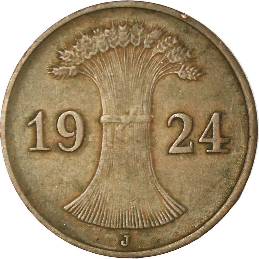 Monnaie, Allemagne, République de Weimar, Rentenpfennig, 1924, Hamburg, TTB