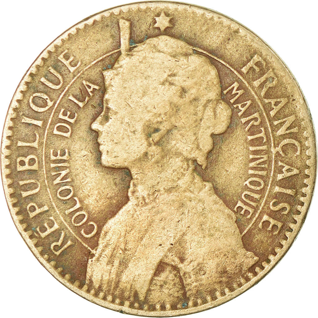 Coin, Martinique, Franc, 1922, Paris, VF(20-25), Copper-nickel, KM:41