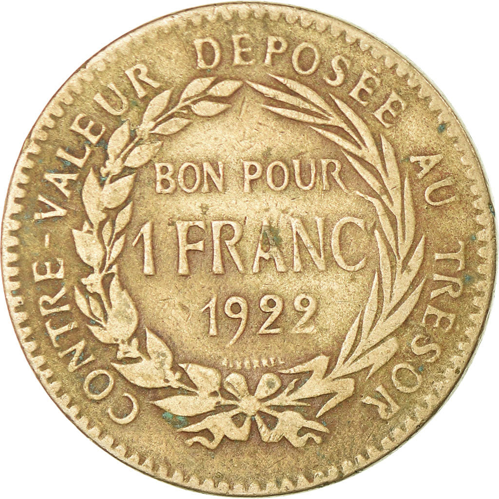 Coin, Martinique, Franc, 1922, Paris, VF(20-25), Copper-nickel, KM:41
