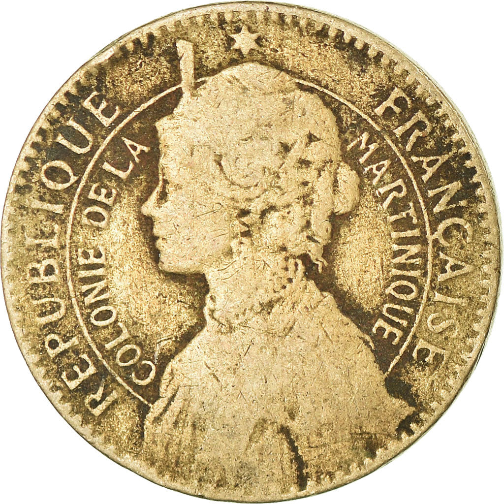 Coin, Martinique, 50 Centimes, 1922, Paris, VF(30-35), Copper-nickel, KM:40