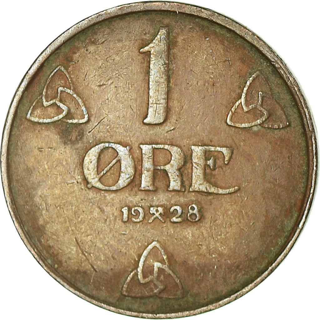 Coin, Norway, Haakon VII, Ore, 1928, EF(40-45), Bronze, KM:367