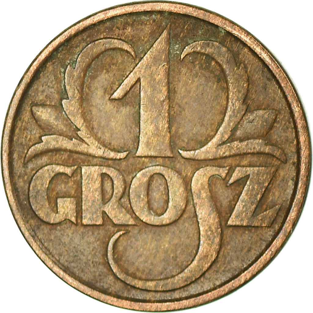 Coin, Poland, Grosz, 1928, Warsaw, EF(40-45), Bronze, KM:8a