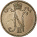 Moneta, Finlandia, Nicholas II, Penni, 1905, BB, Rame, KM:13