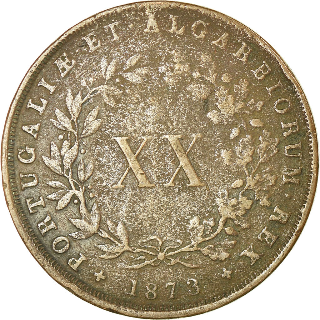 Monnaie, Portugal, Luiz I, 20 Reis, 1873, TB+, Cuivre, KM:515