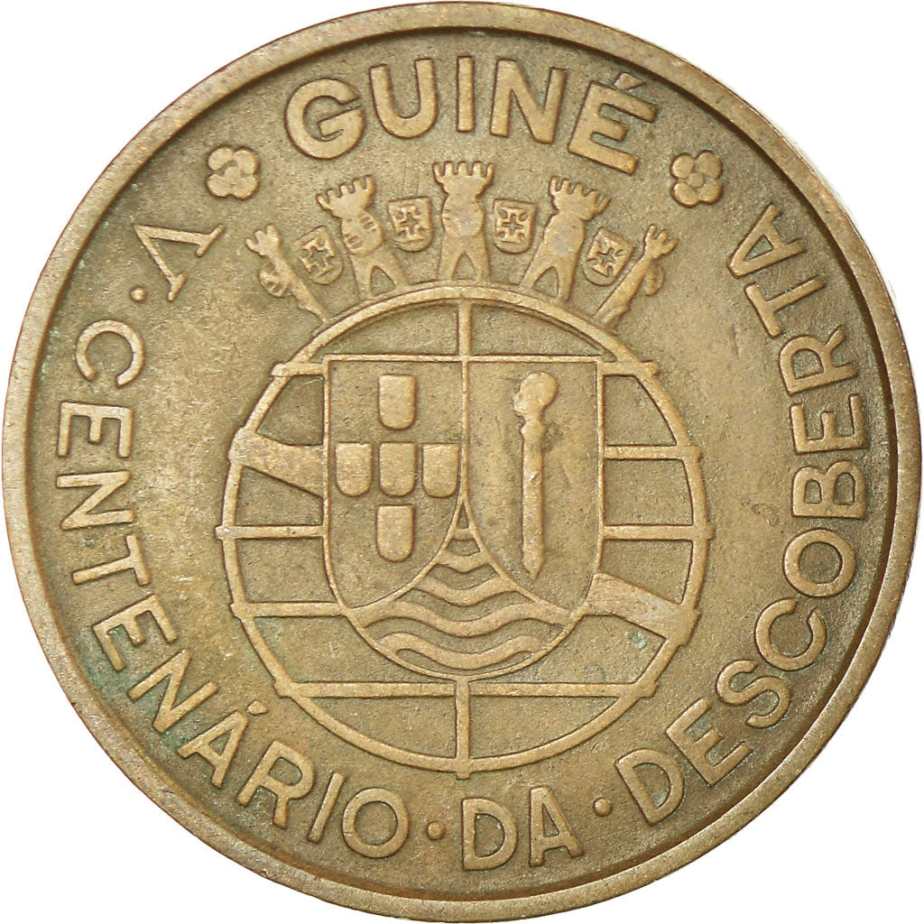 Moeda, Guiné-Bissau, Escudo, 1946, EF(40-45), Bronze, KM:7