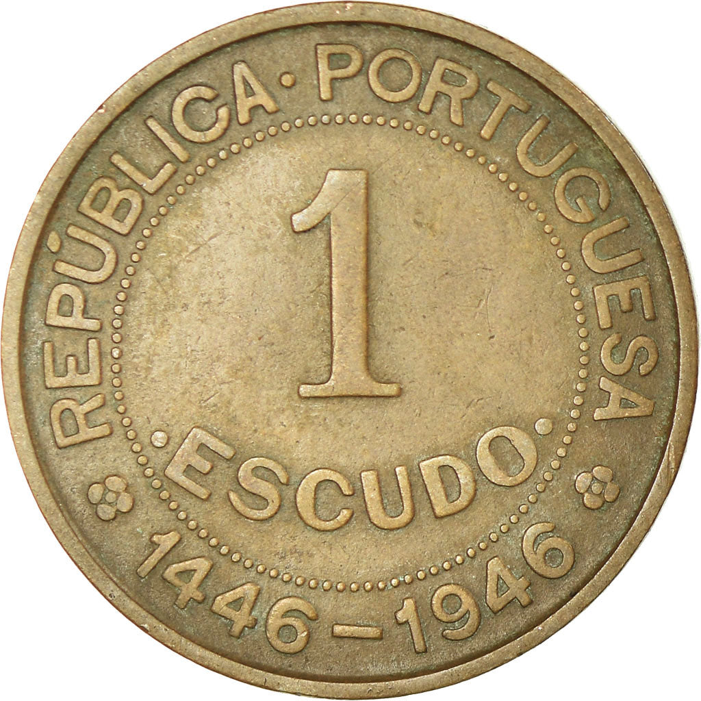Moeda, Guiné-Bissau, Escudo, 1946, EF(40-45), Bronze, KM:7