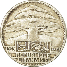 Coin, Lebanon, 10 Piastres, 1929, EF(40-45), Silver, KM:6