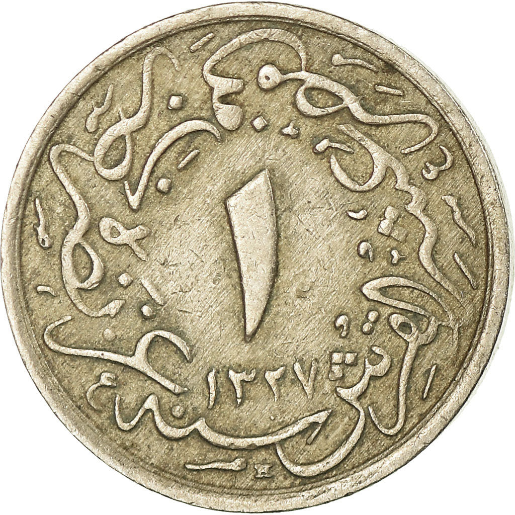 Coin, Egypt, Muhammad V, 1/10 Qirsh, 1910/AH1327, Misr, EF(40-45)