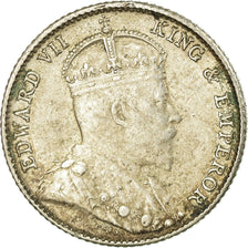 Coin, Straits Settlements, Edward VII, 5 Cents, 1910, Bombay, EF(40-45), Silver