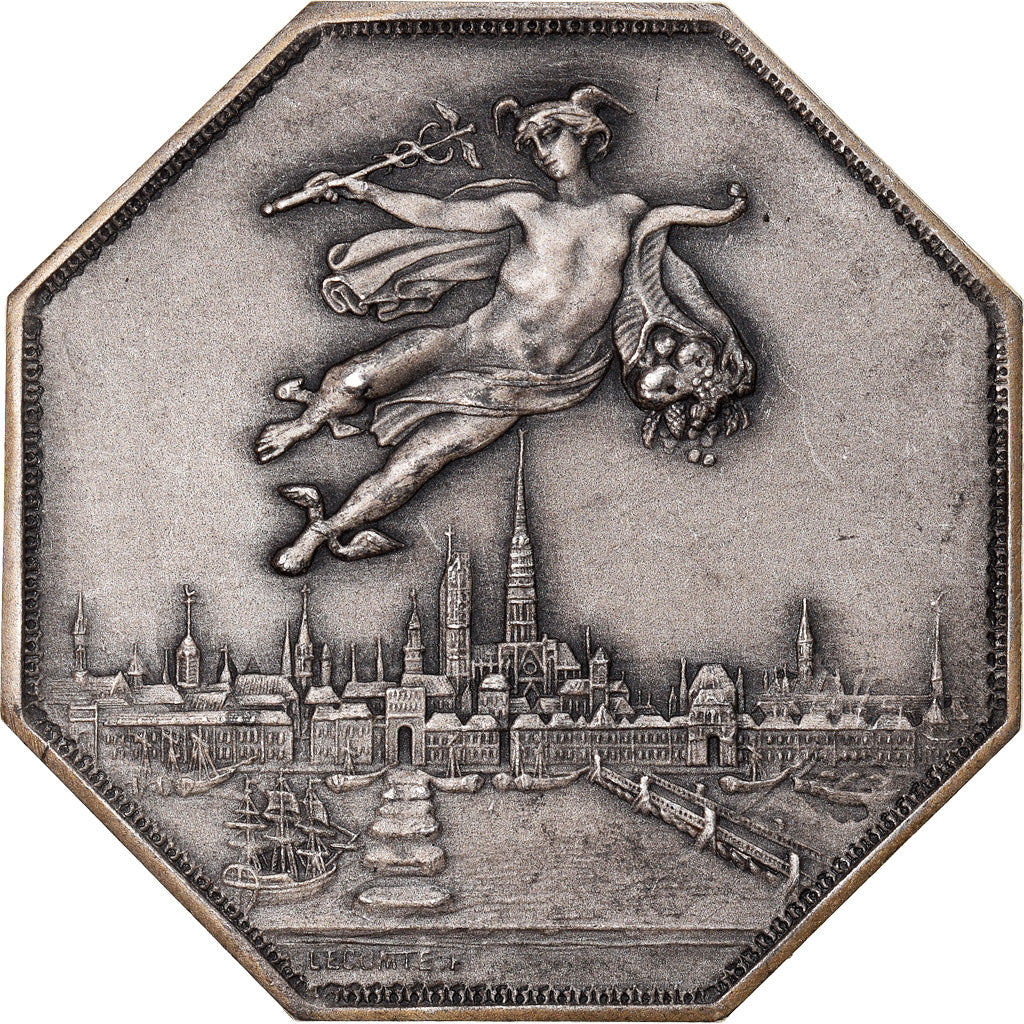 France, Token, Chambre de Commerce de Rouen, Business & industry, 1802, Lecomte