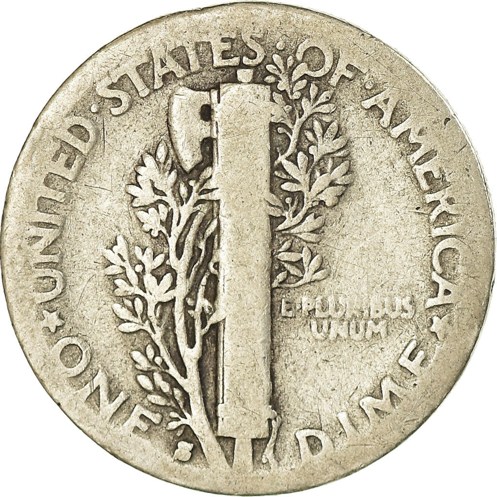 Coin, United States, Mercury Dime, Dime, 1928, U.S. Mint, San Francisco