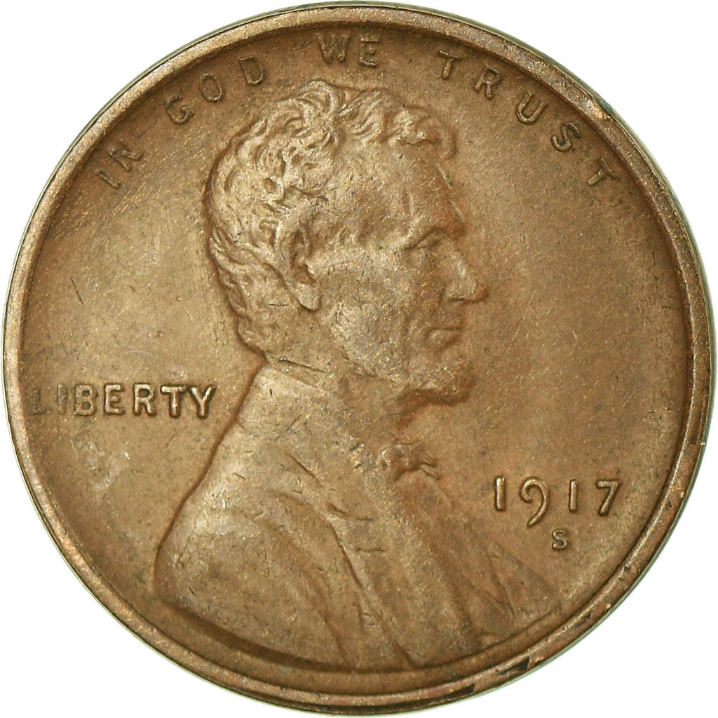 Moneda, Estados Unidos, Lincoln Cent, Cent, 1917, U.S. Mint, San Francisco, MBC