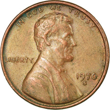 Coin, United States, Lincoln Cent, Cent, 1970, U.S. Mint, San Francisco