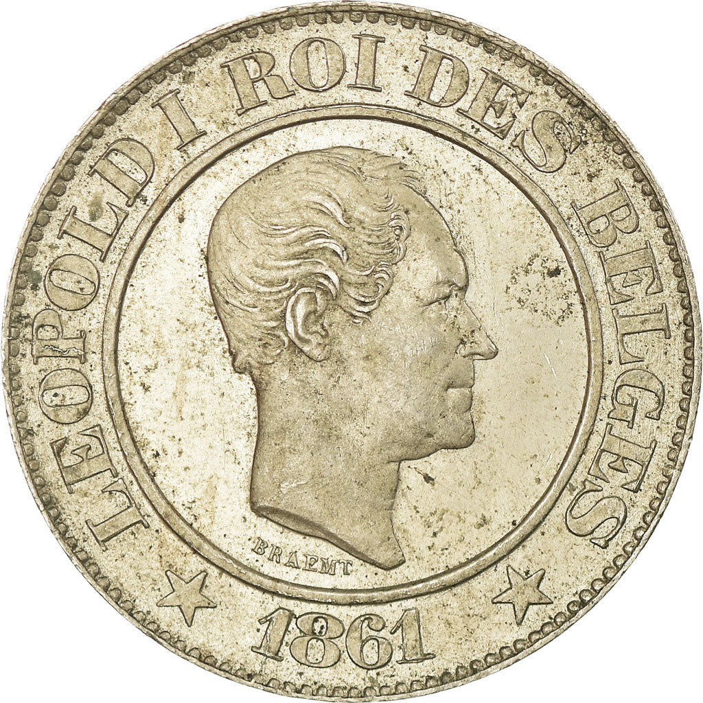 Coin, Belgium, Leopold I, 20 Centimes, 1861, EF(40-45), Copper-nickel, KM:20