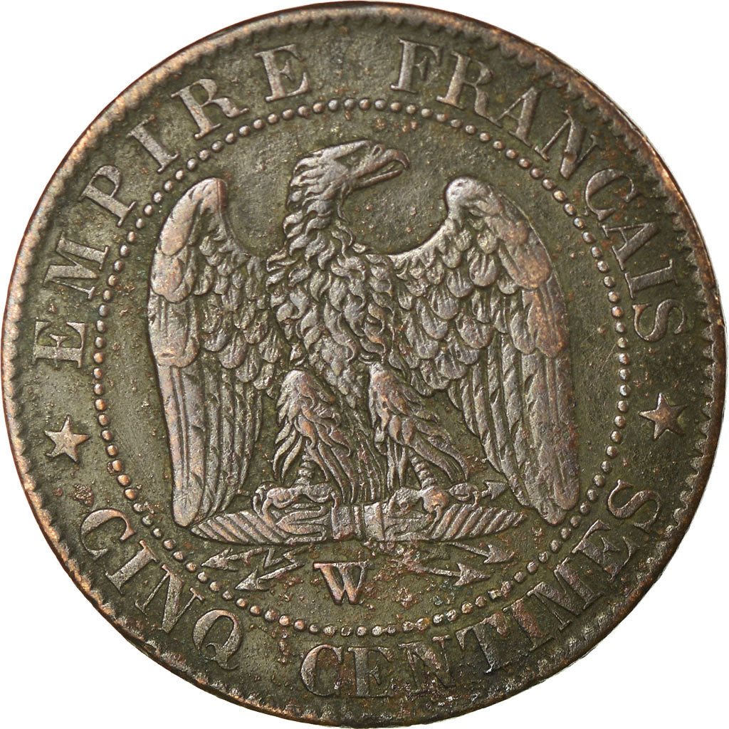 Moneta, Francja, Napoleon III, Napoléon III, 5 Centimes, 1854, Lille