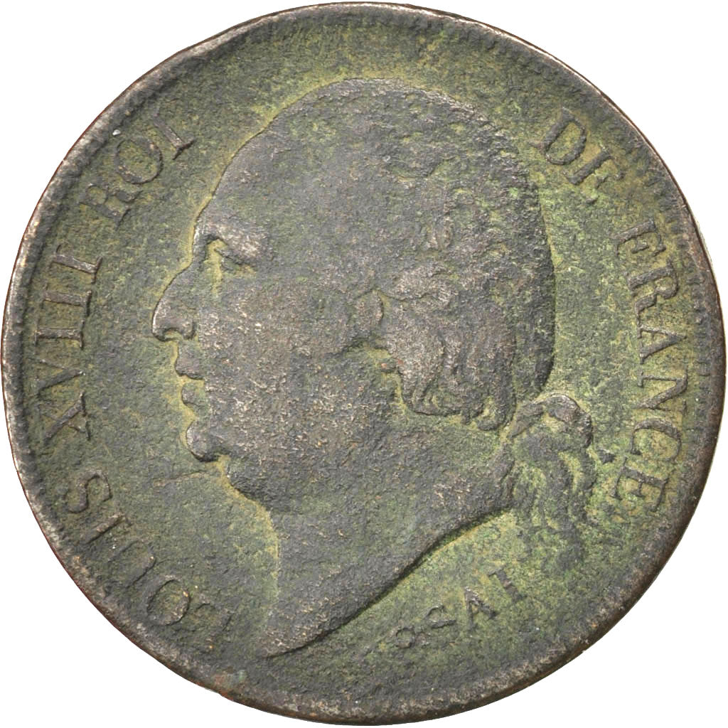 Louis XVIII, 5 Centimes1821 A, Essai