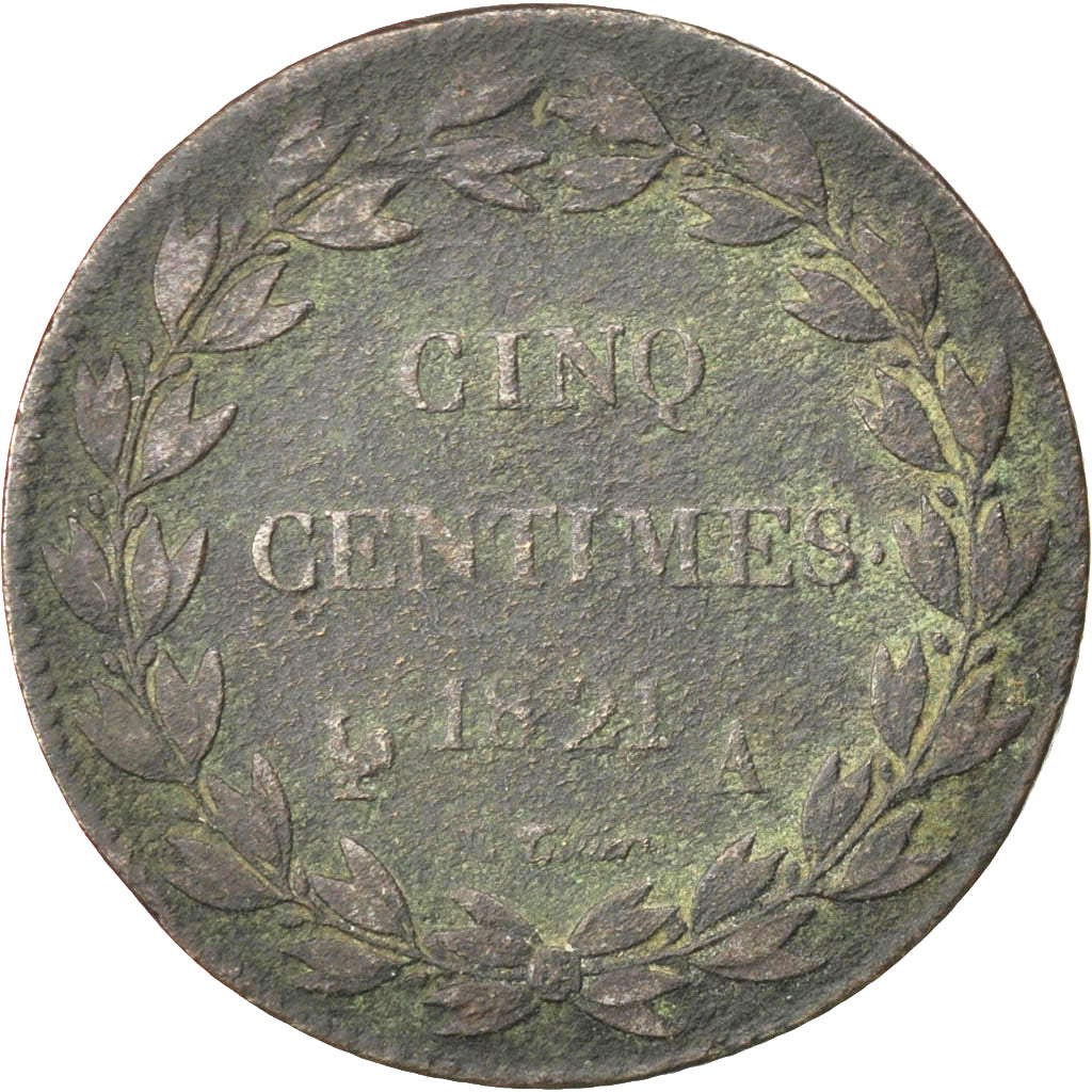 Louis XVIII, 5 Centimes1821 A, Essai
