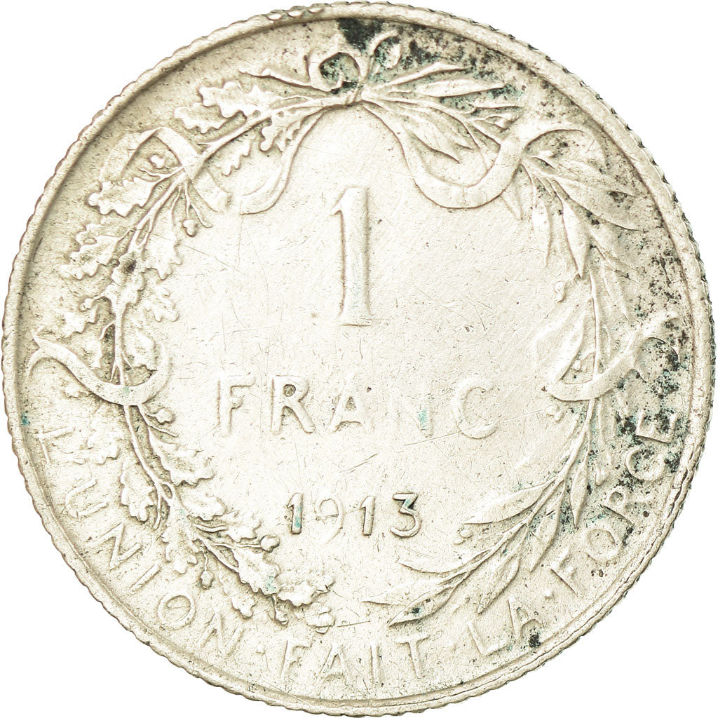 Coin, Belgium, Franc, 1913, EF(40-45), Silver, KM:72