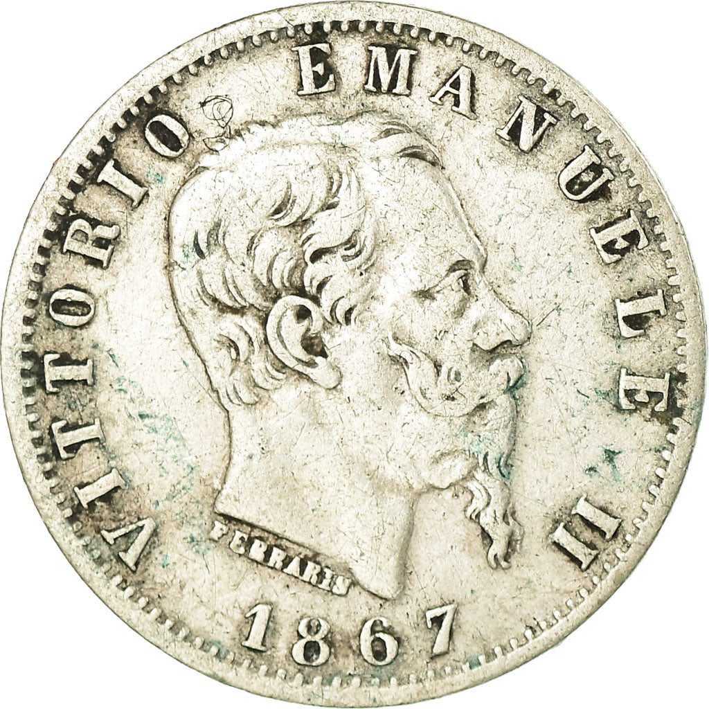 Coin, Italy, Vittorio Emanuele II, 20 Centesimi, 1867, Torino, EF(40-45)