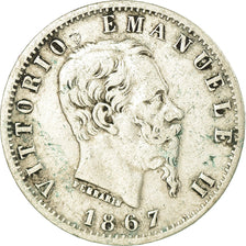 Coin, Italy, Vittorio Emanuele II, 20 Centesimi, 1867, Torino, EF(40-45)