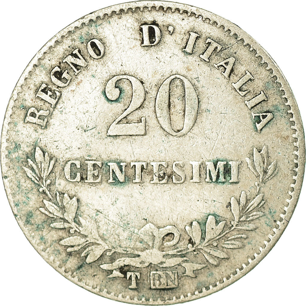 Coin, Italy, Vittorio Emanuele II, 20 Centesimi, 1867, Torino, EF(40-45)