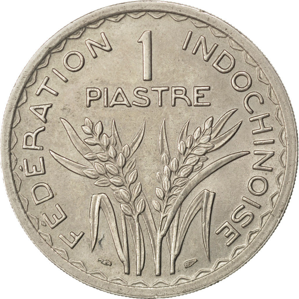 Moneta, Indocina francese, Piastre, 1947, Paris, SPL-, Rame-nichel, KM:32.2